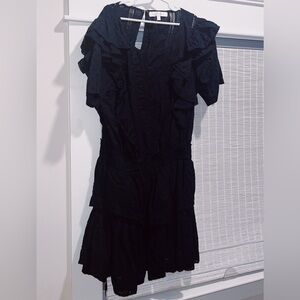 loveshackfancy black mini dress!
